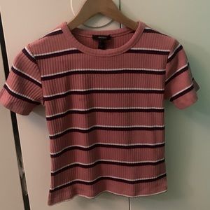 Forever 21 Pink Striped Shirt